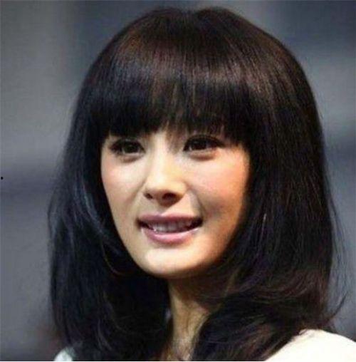 齐刘海明星网红图片女,网红明星的时尚演绎
