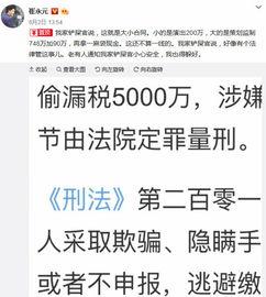 偷税漏税最多明星网红,盘点偷税漏税最多的明星网红